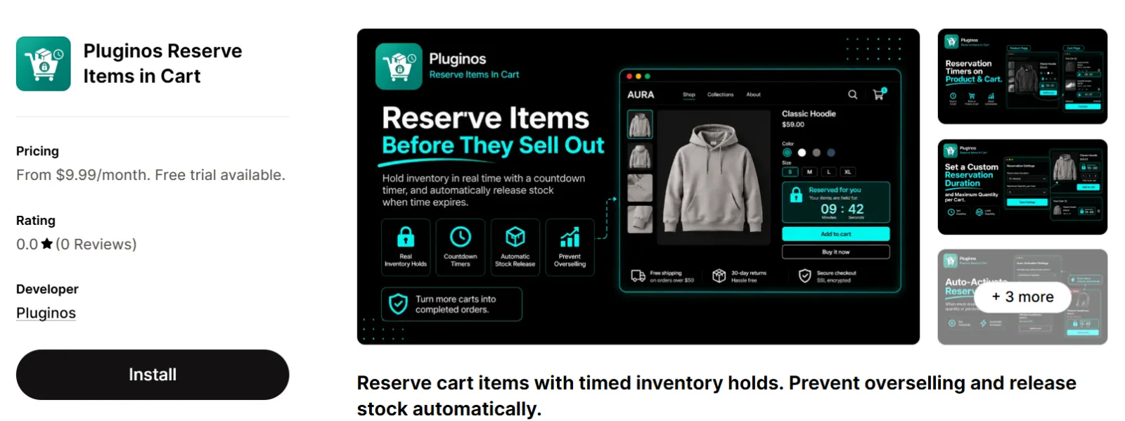 Reserve Items in Cart for limited releases