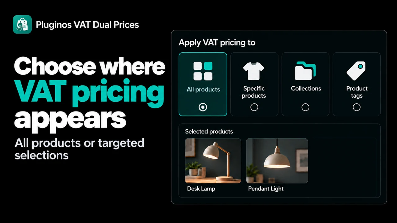 Apply VAT pricing to products, collections, or tags